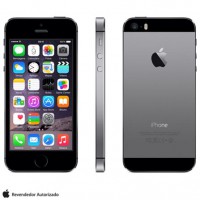 iPhone 5s Space Gray com 4", 4G, iOS 8, Processador A7, 32GB e Câmera de 8.0 MP